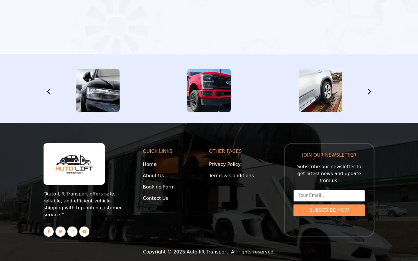 Screenshot of autolifttransport.com
