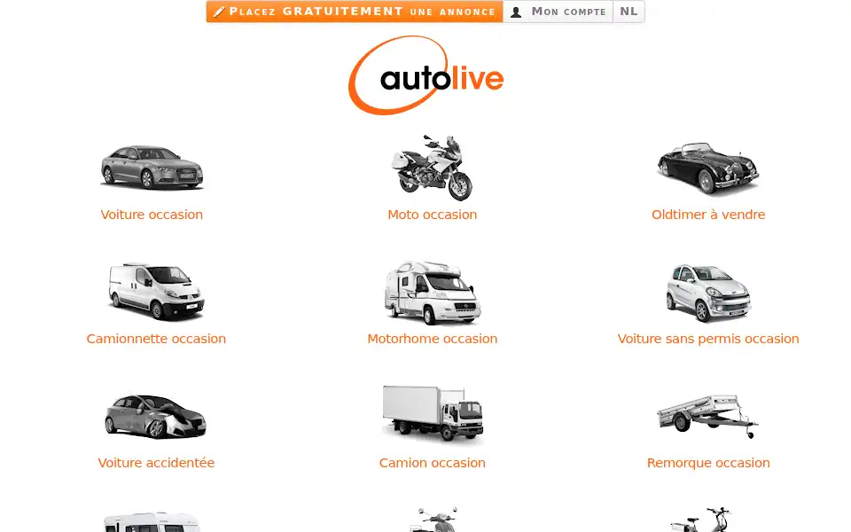 Screenshot of autolive.be