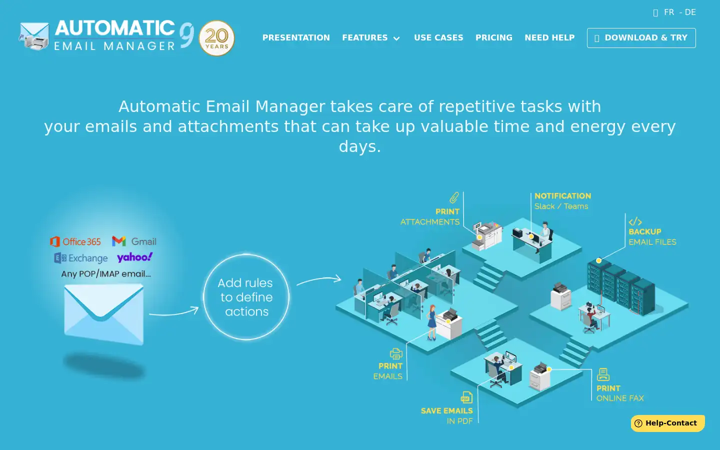 Screenshot of automatic-email-manager.com