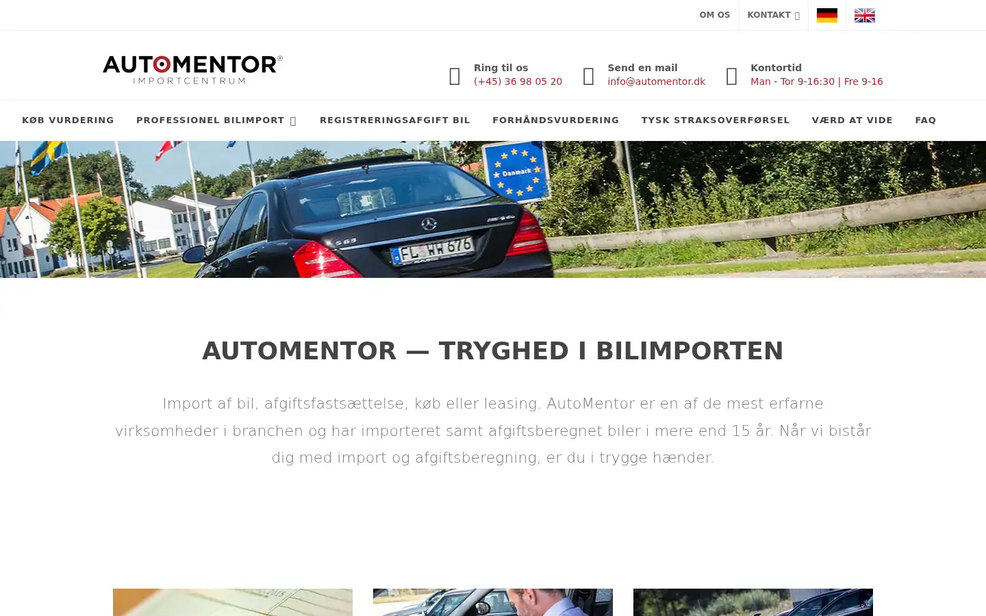Screenshot of automentor.dk