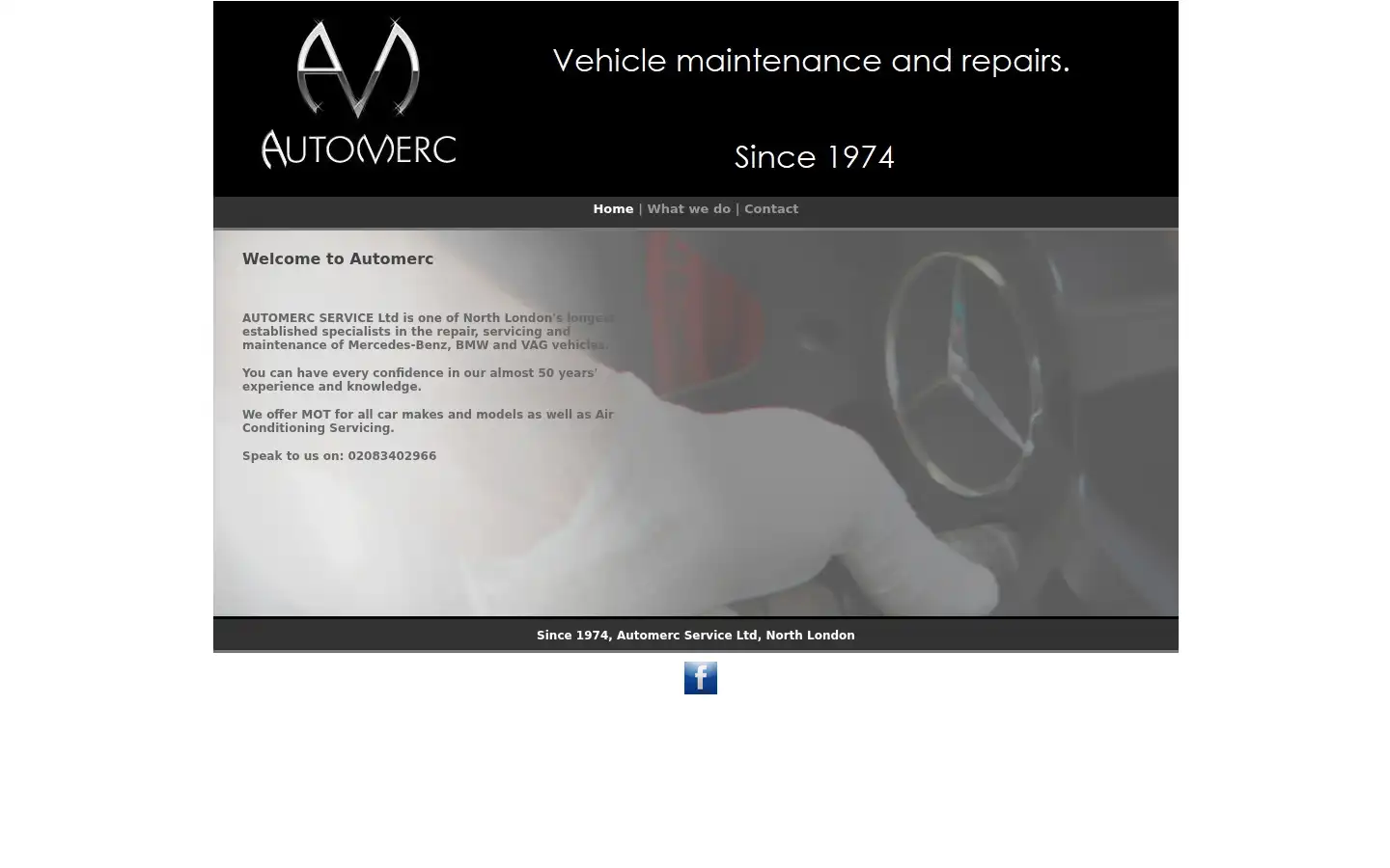 Screenshot of automerc.co.uk