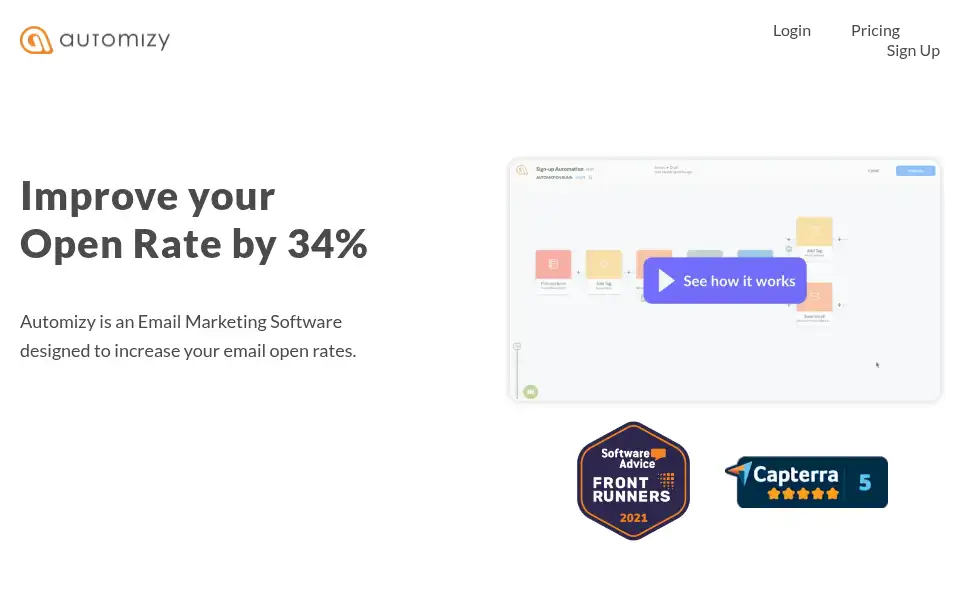 Screenshot of automizy.com