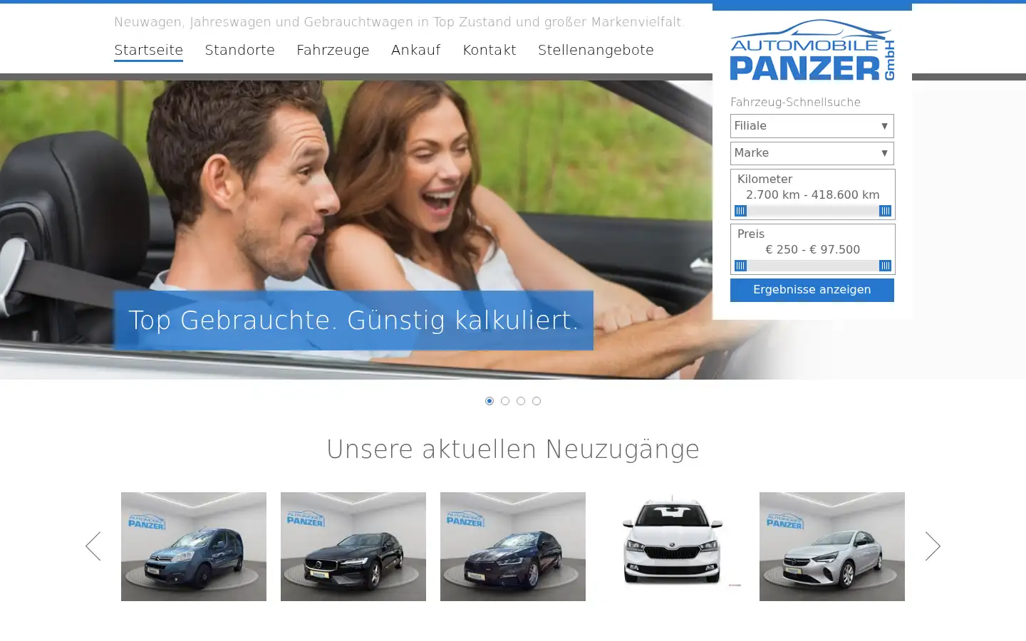 Screenshot of automobile-panzer.de