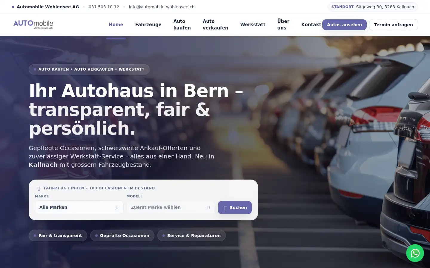 Screenshot of automobile-wohlensee.ch