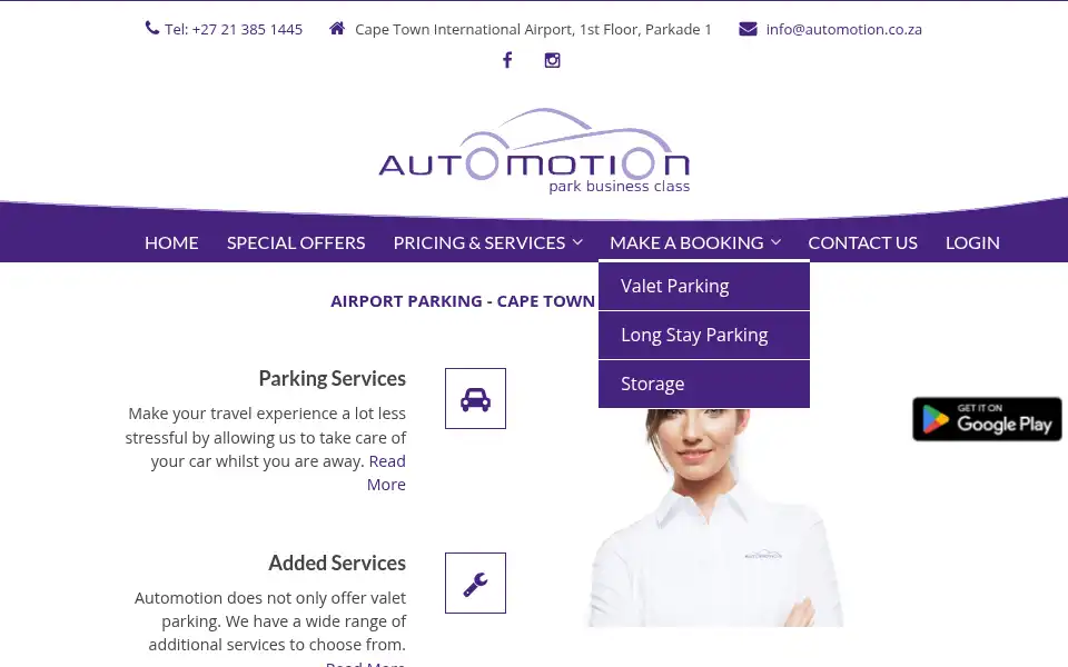 Screenshot of automotion.co.za