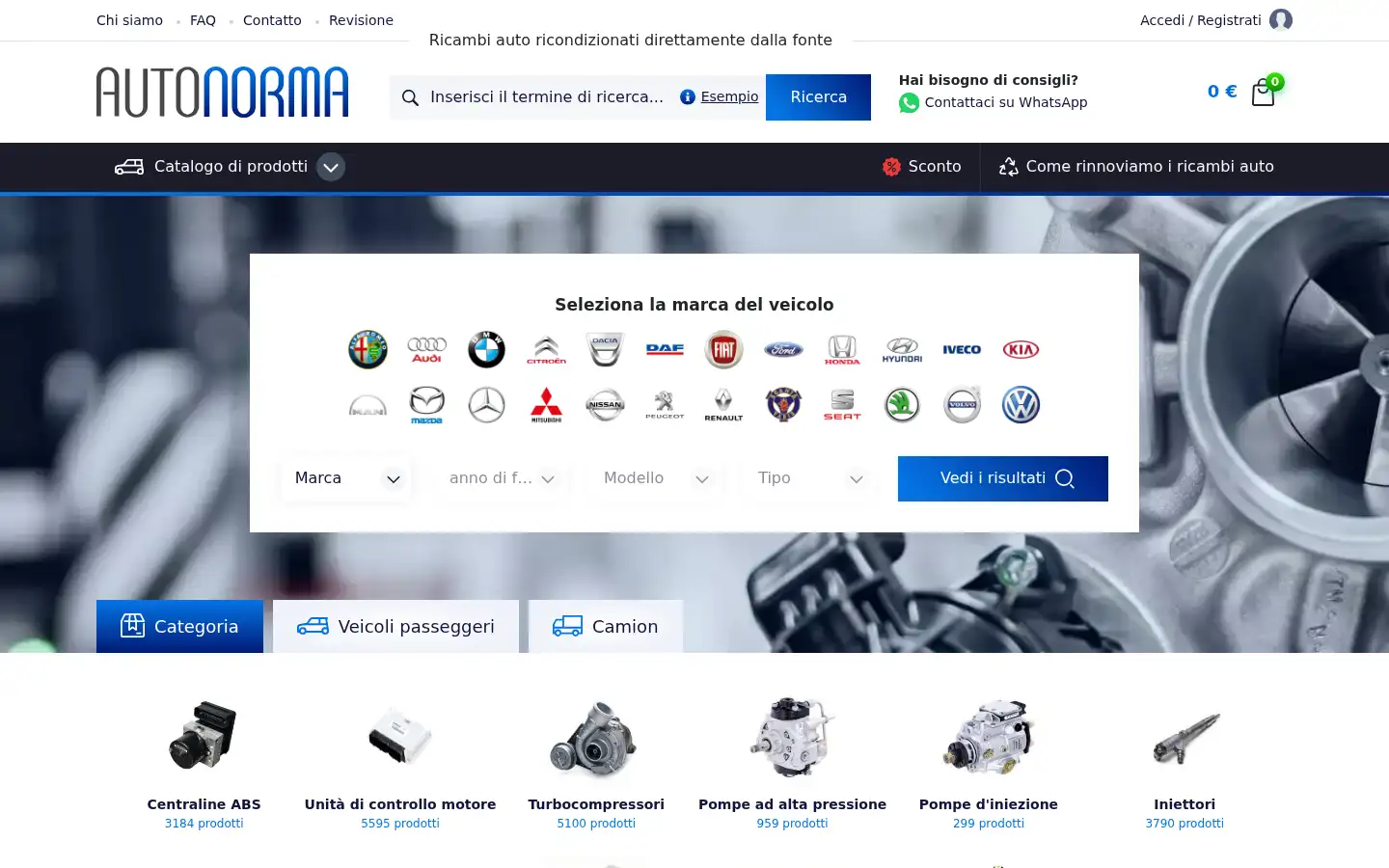 Screenshot of autonorma.it