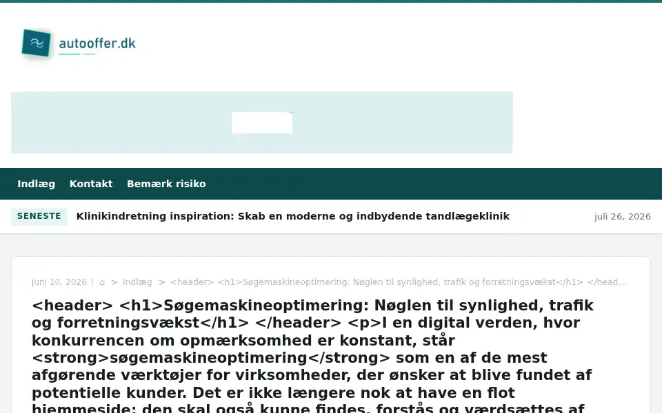 Screenshot of autooffer.dk