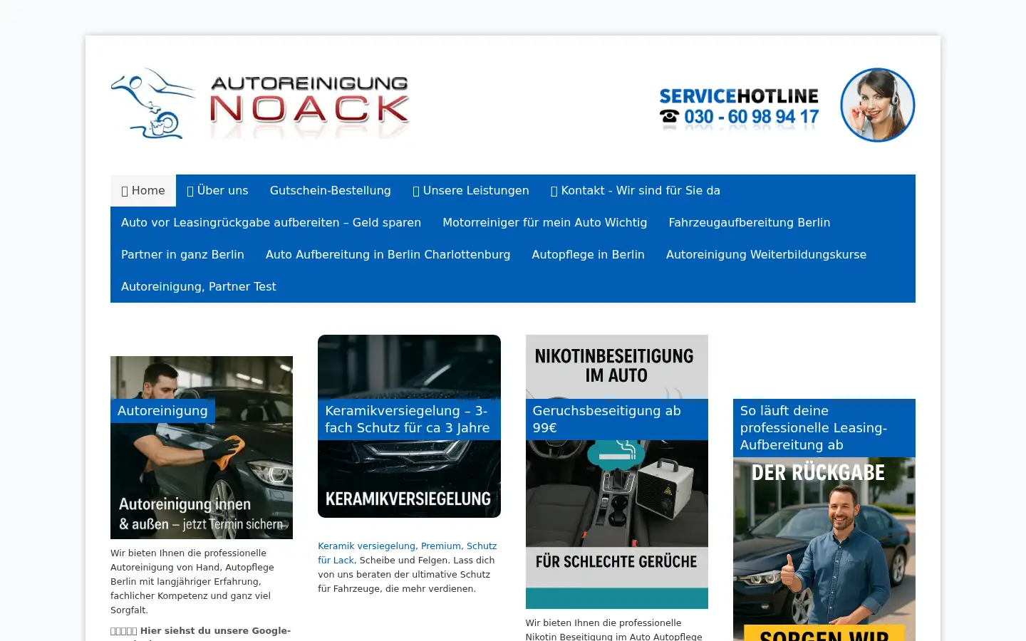 Screenshot of autoreinigung-noack.de