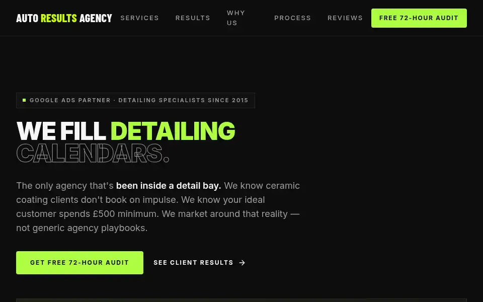 Screenshot of autoresultsagency.com