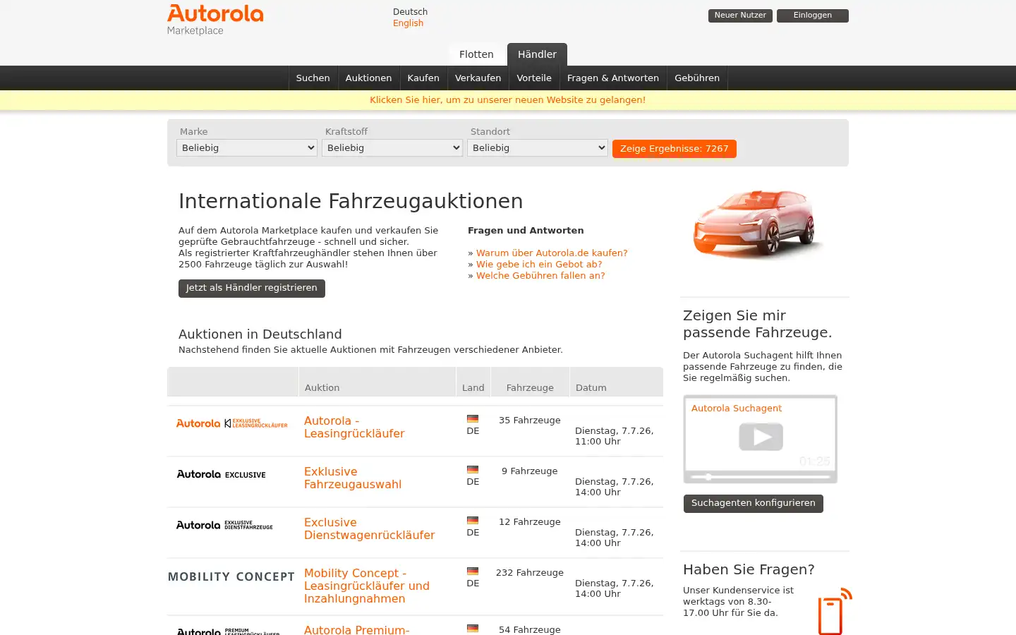 Screenshot of autorola.de