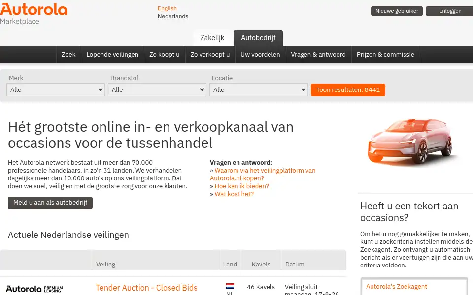 Screenshot of autorola.nl