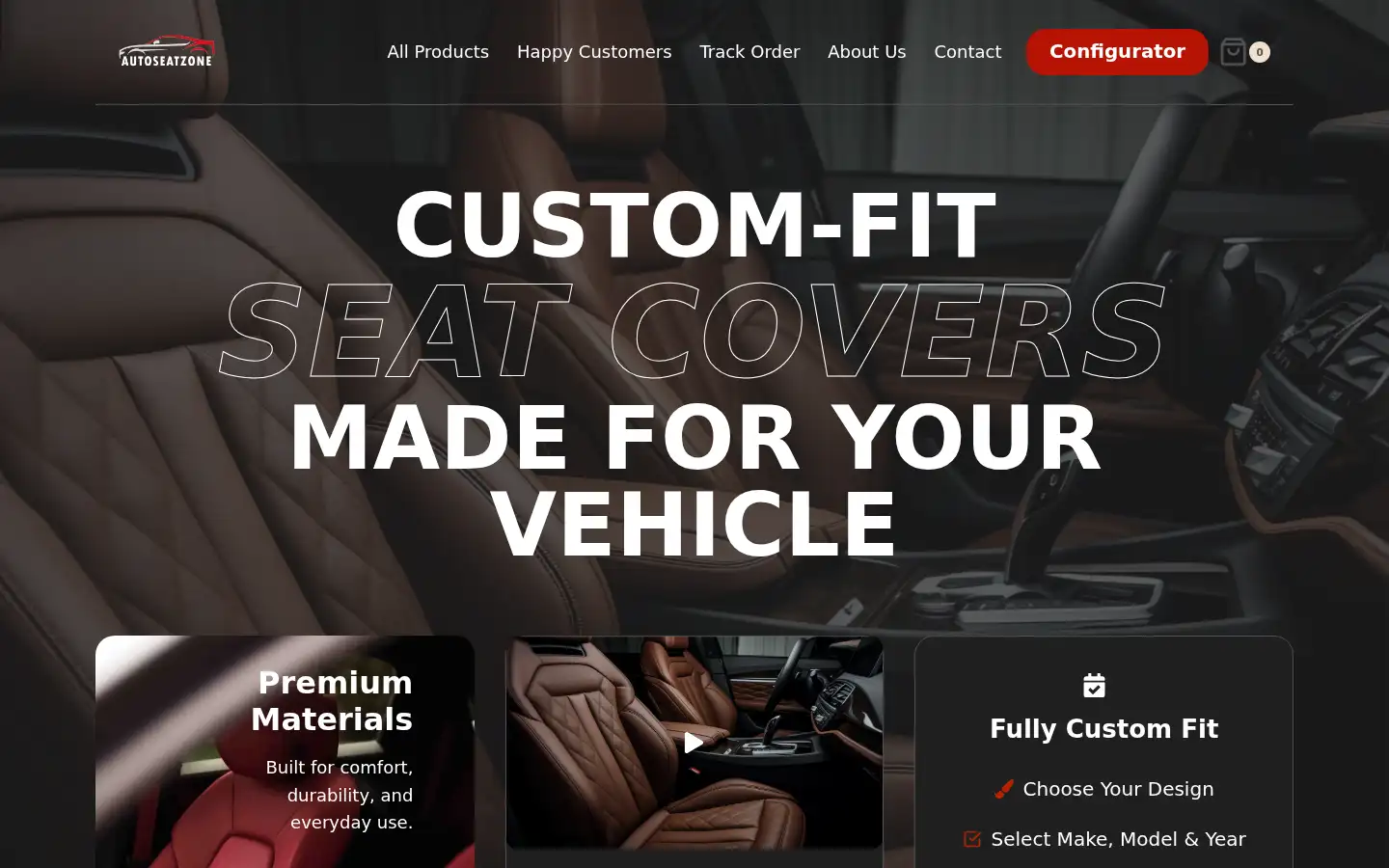 Screenshot of autoseatzone.com