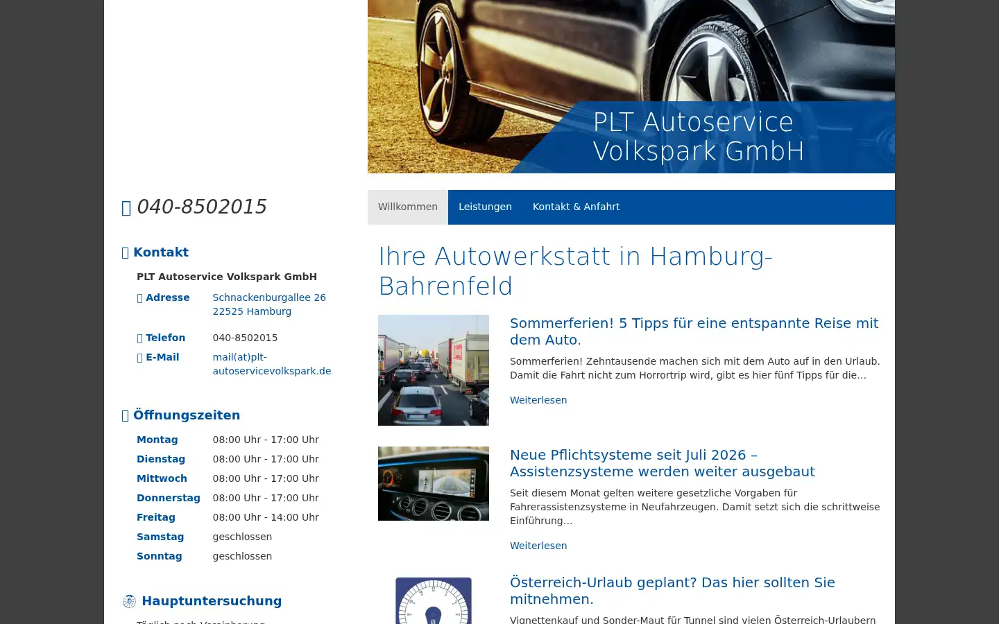 Screenshot of autoservice-volkspark.de