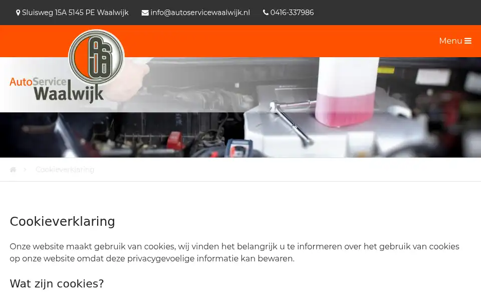 Screenshot of autoservicewaalwijk.nl