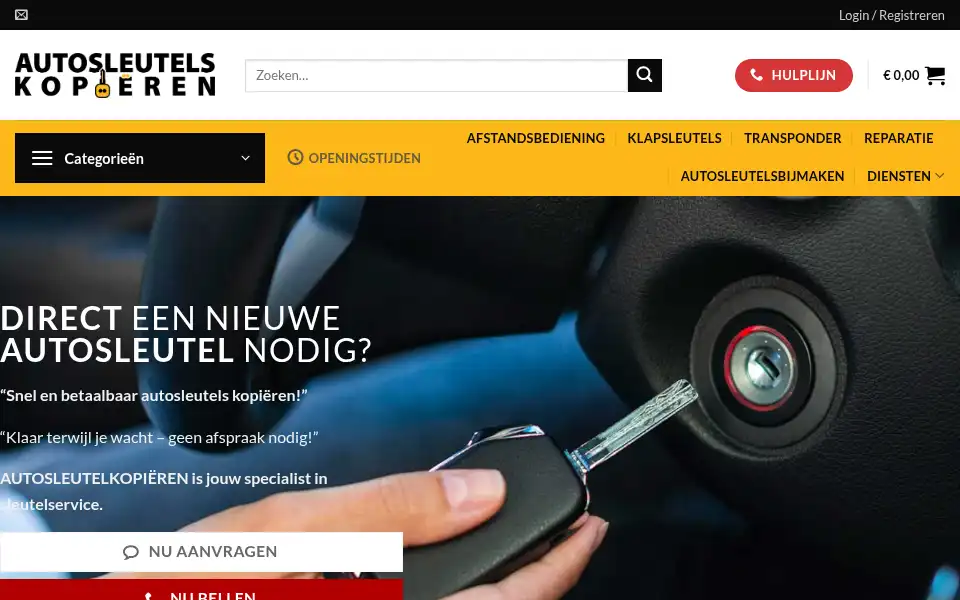 Screenshot of autosleutelskopieren.nl