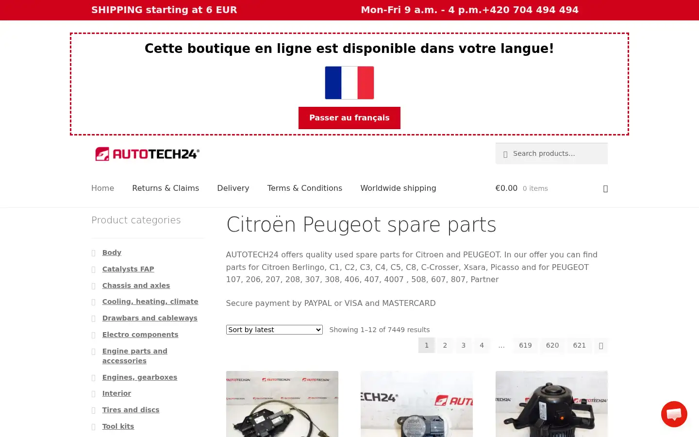 Screenshot of autotech24.eu