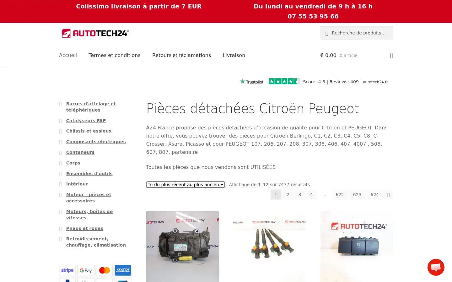 Screenshot of autotech24.fr