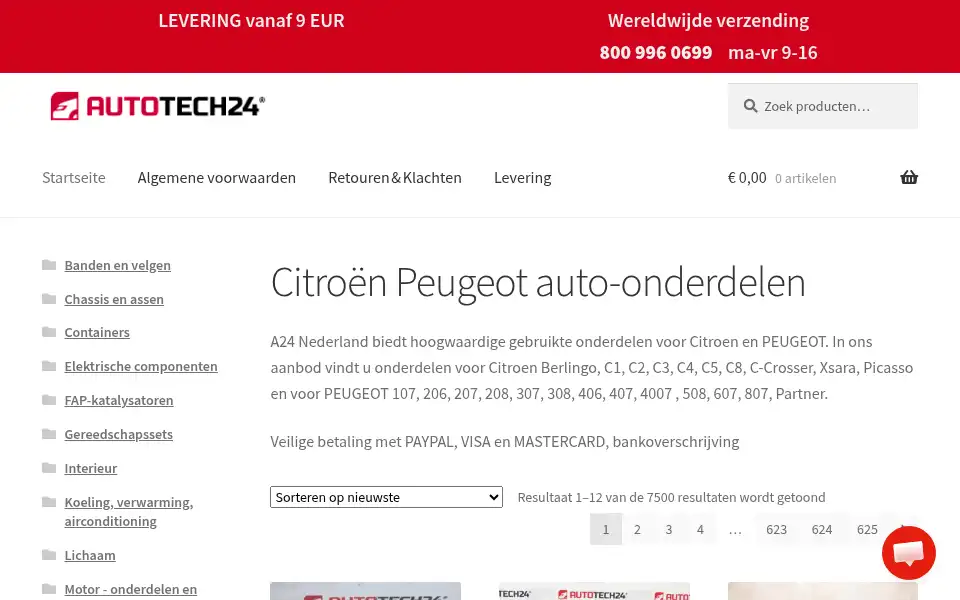 Screenshot of autotech24.nl