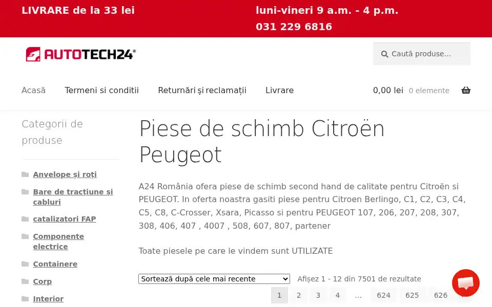Screenshot of autotech24.ro