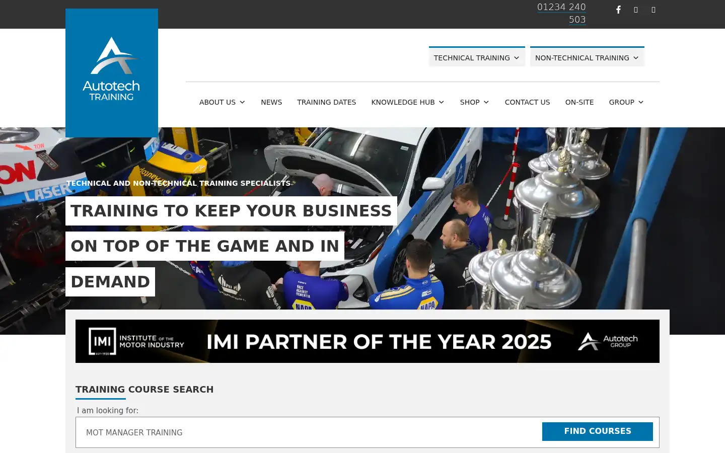 Screenshot of autotechtraining.co.uk
