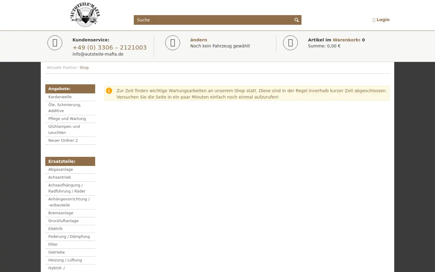 Screenshot of autoteile-mafia.de