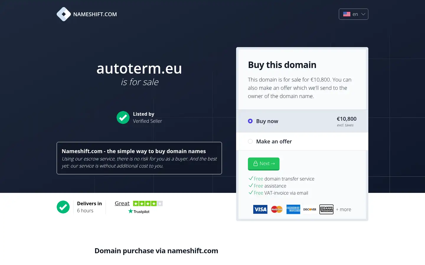 Screenshot of autoterm.eu