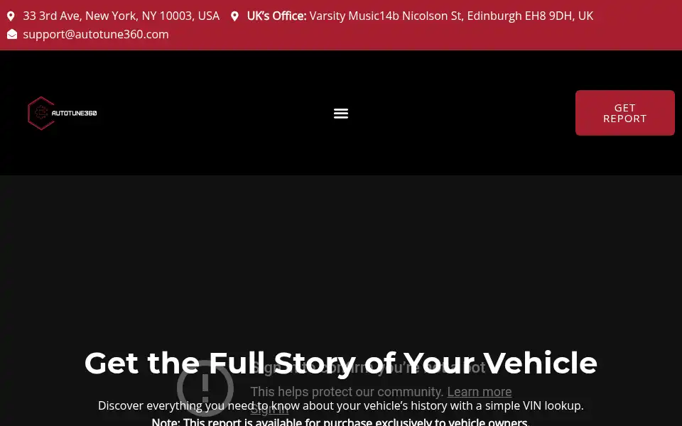 Screenshot of autotune360.com