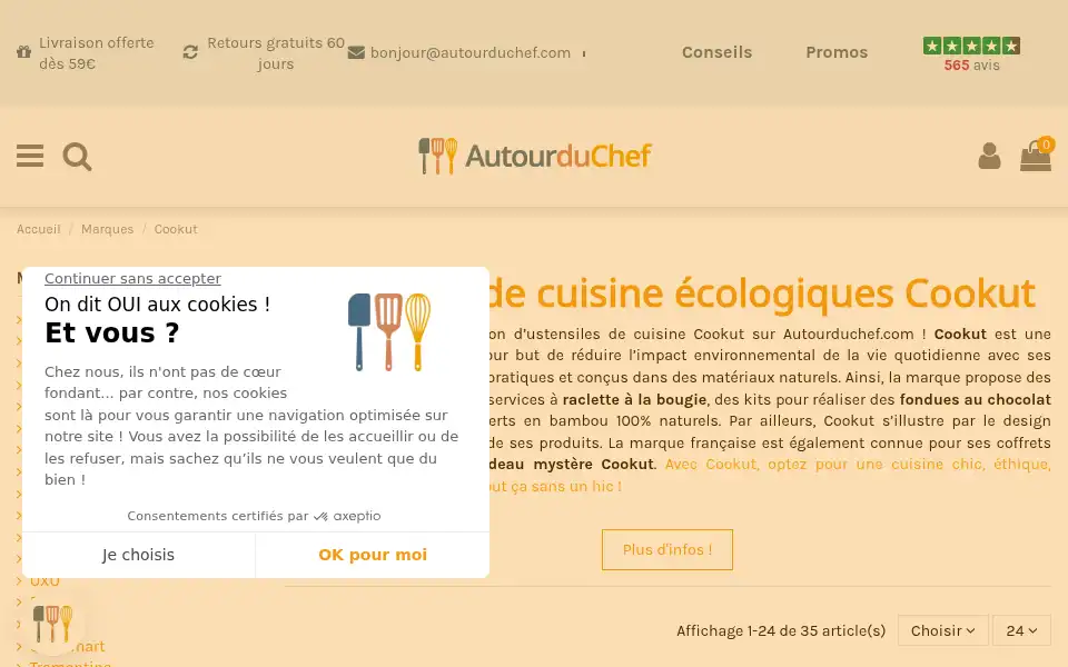Screenshot of autourduchef.com