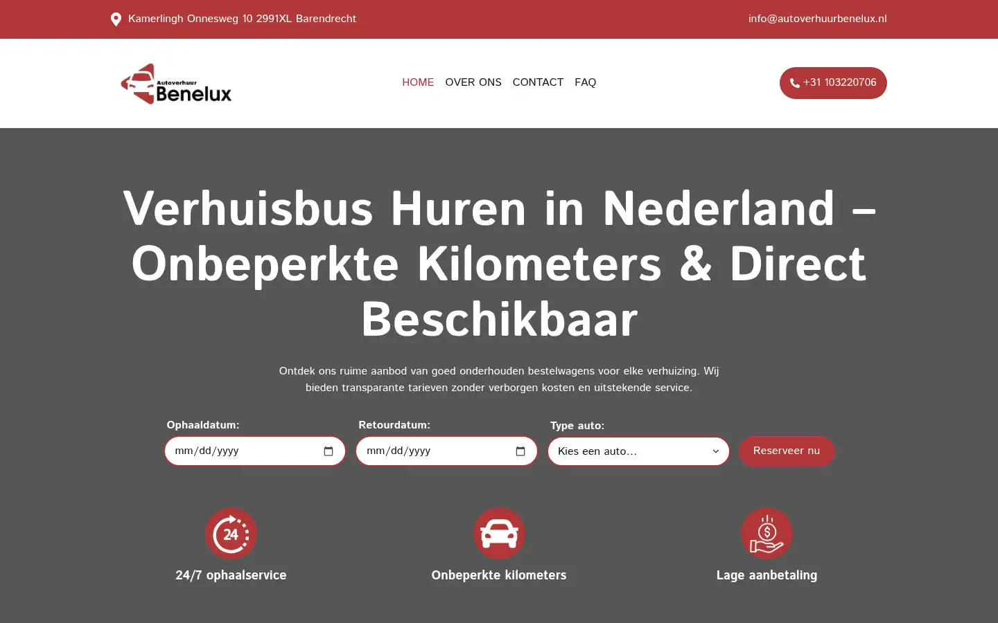 Screenshot of autoverhuurbenelux.nl