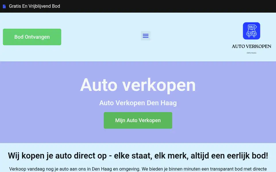 Screenshot of autoverkopendenhaag.com