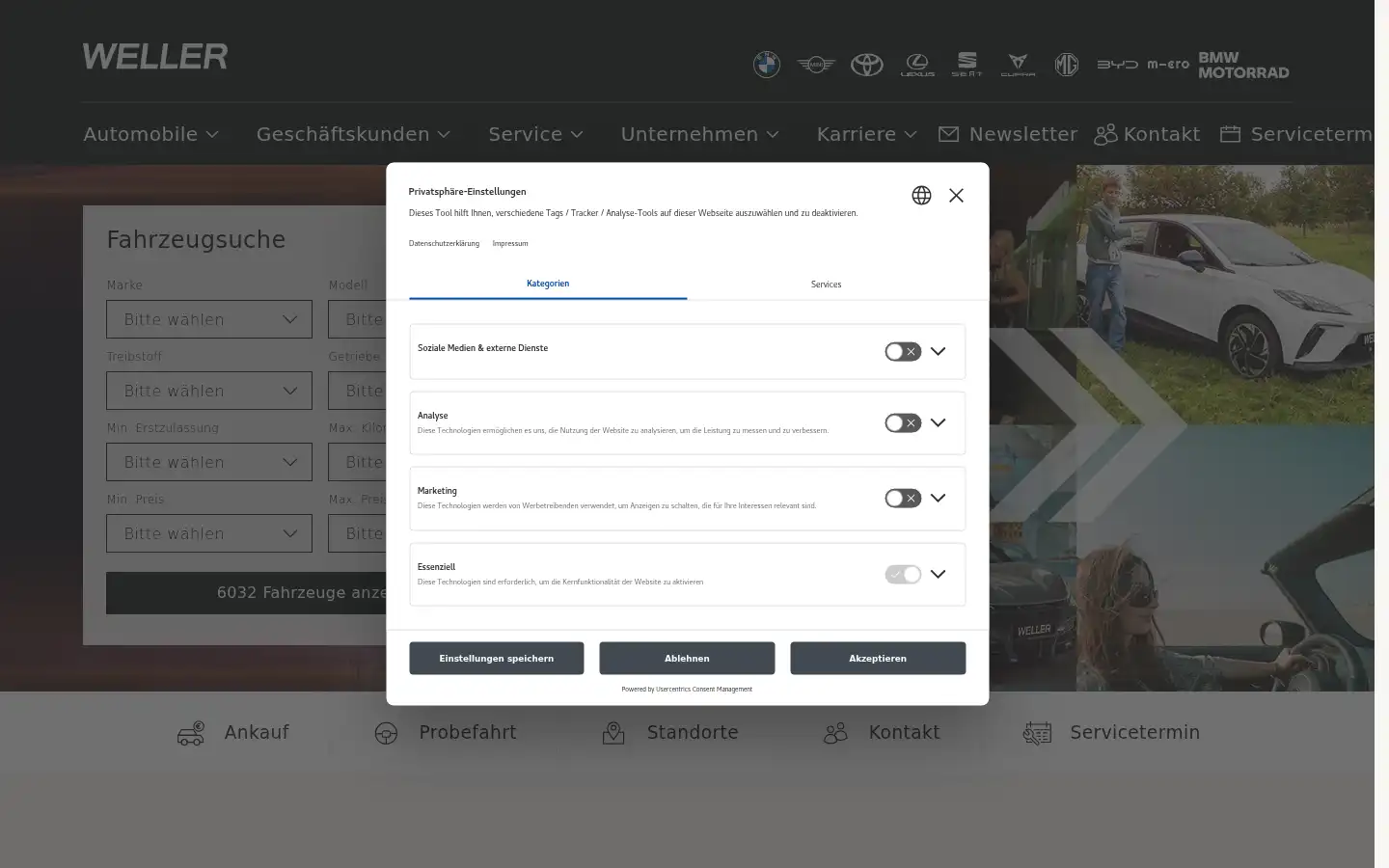 Screenshot of autoweller.de