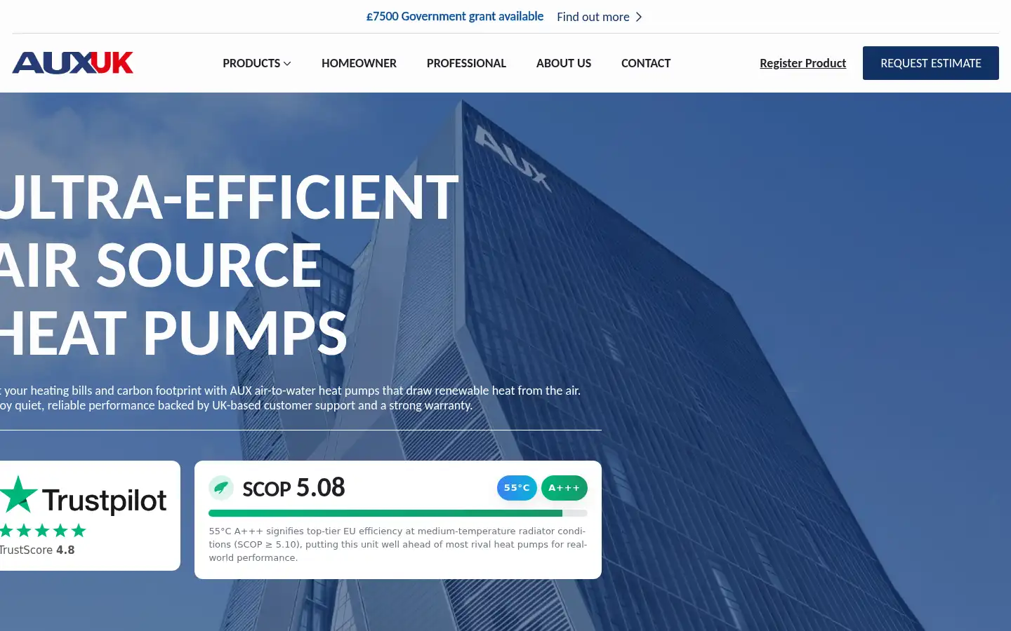 Screenshot of auxuk.com