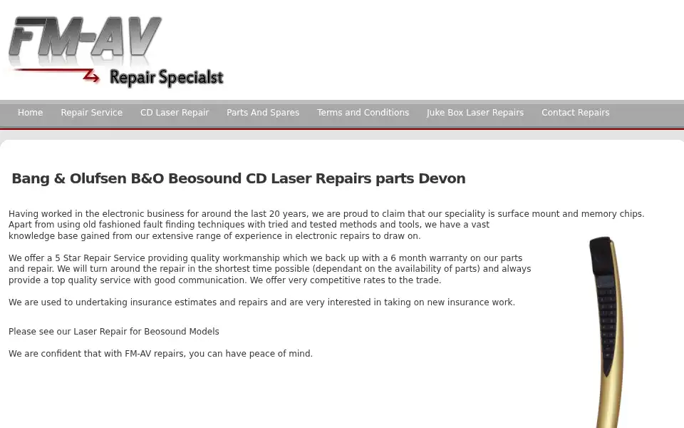 Screenshot of av-repairs.com