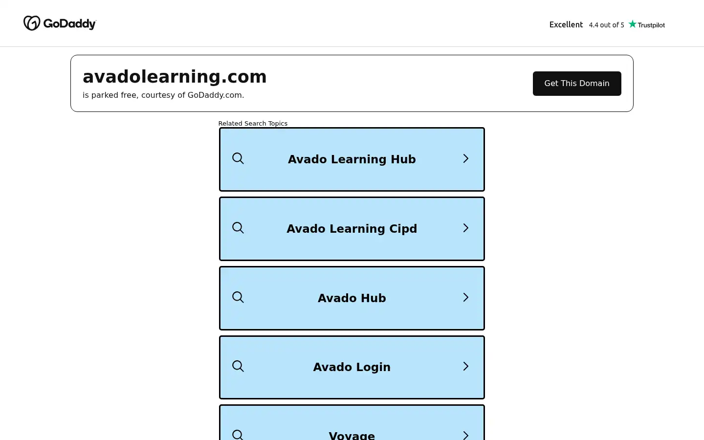 Screenshot of avadolearning.com