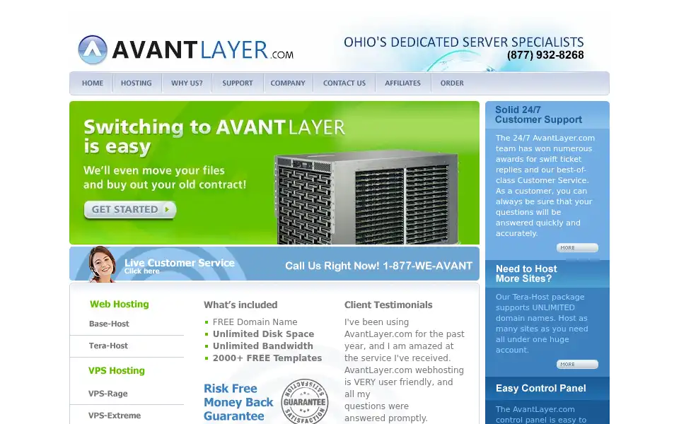 Screenshot of avantlayer.com