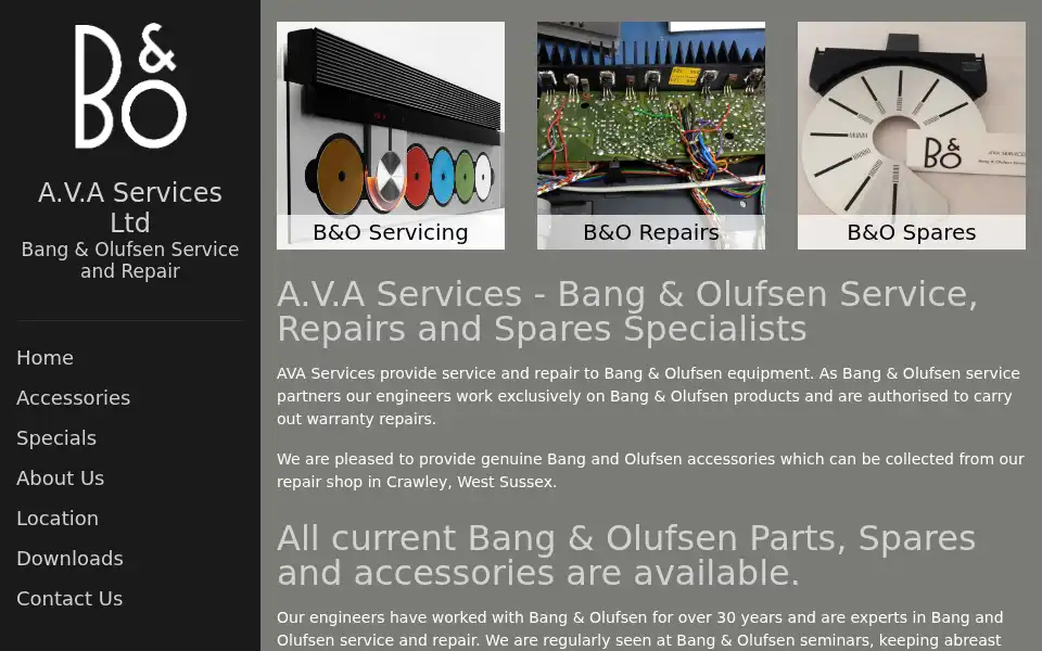 Screenshot of avaservices.co.uk