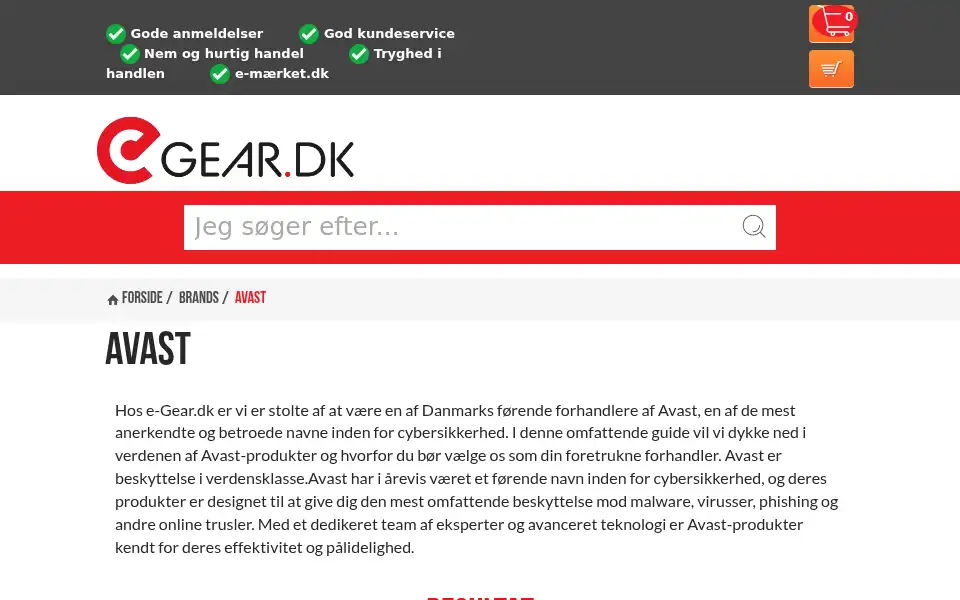 Screenshot of avastdanmark.dk