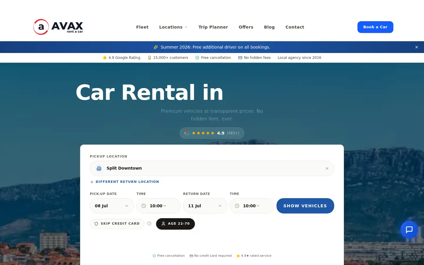 Screenshot of avaxrent.com