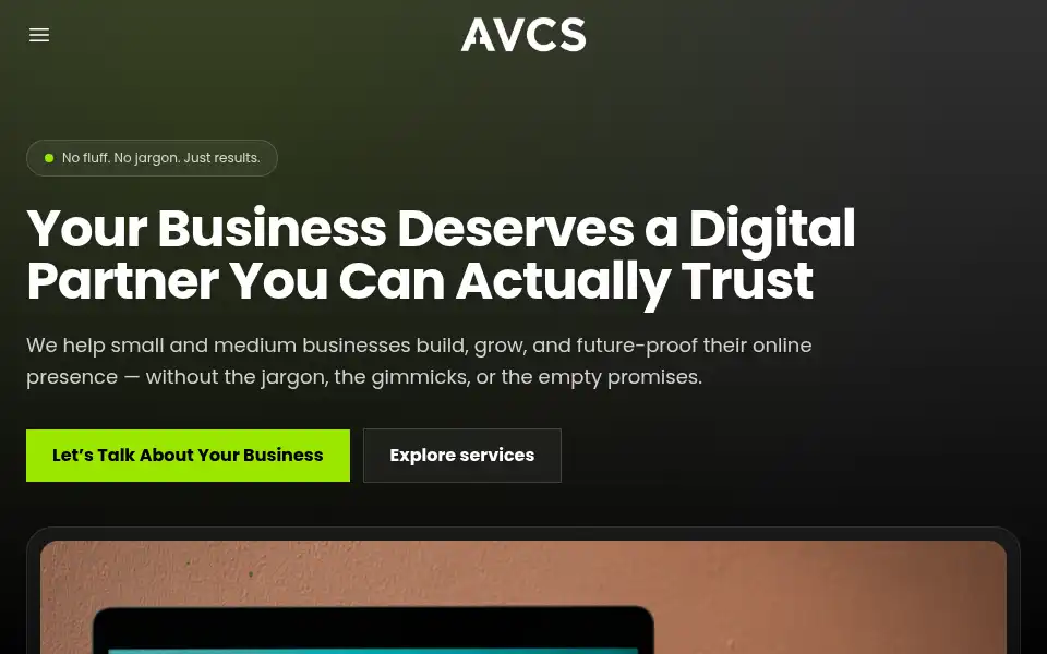 Screenshot of avcs.uk