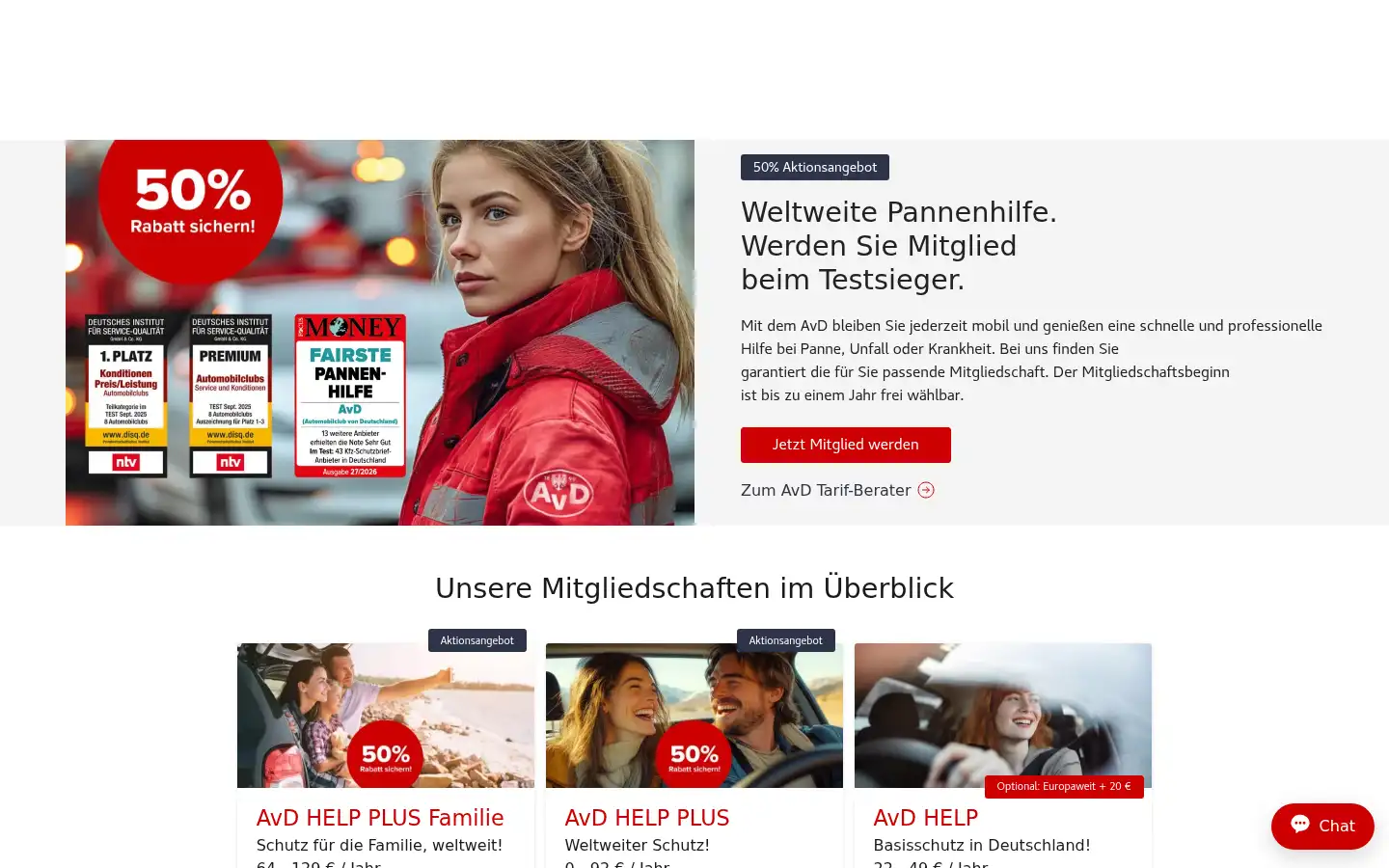 Screenshot of avd.de