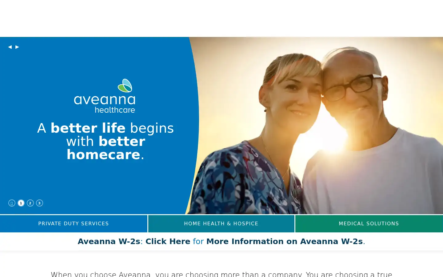 Screenshot of aveanna.com