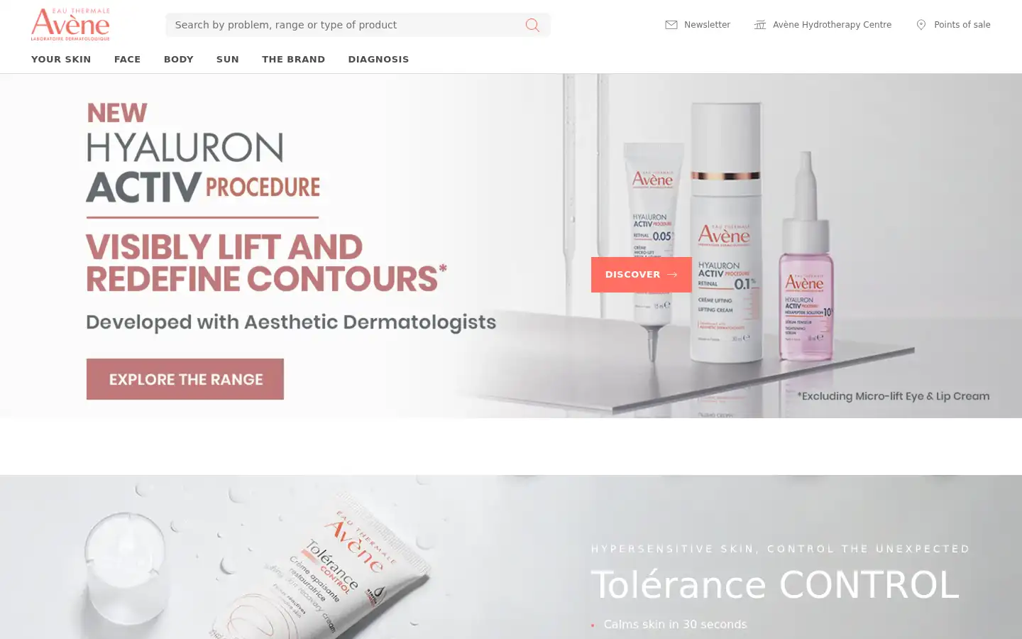 Screenshot of avene.co.uk