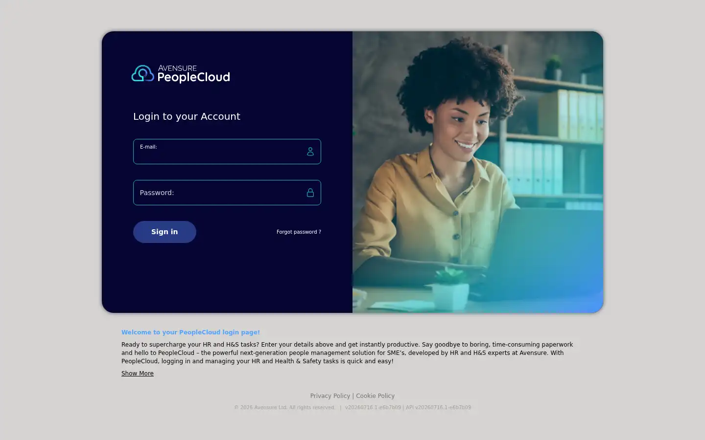 Screenshot of avensurepeoplecloud.co.uk