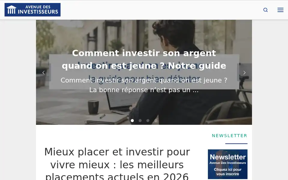 Screenshot of avenuedesinvestisseurs.fr