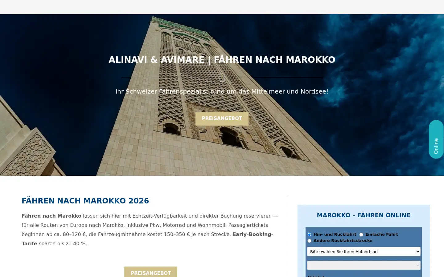 Screenshot of avimare.ch