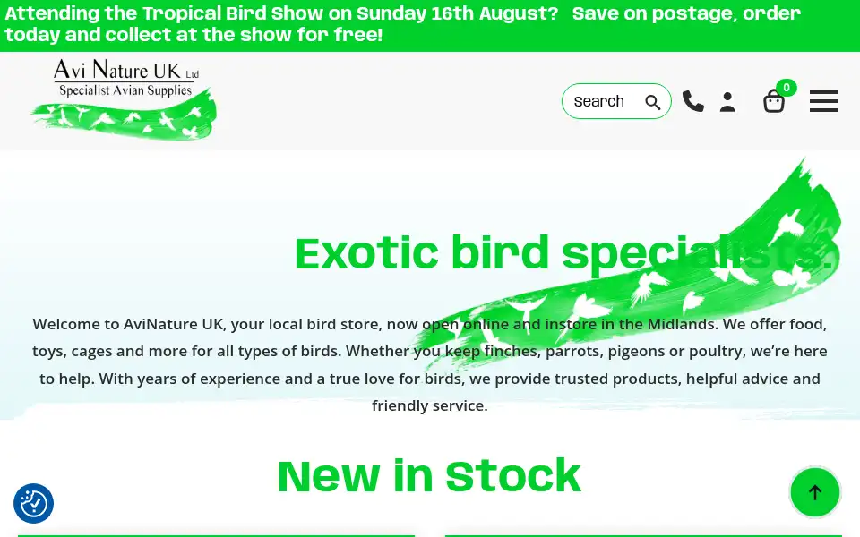 Screenshot of avinature.co.uk