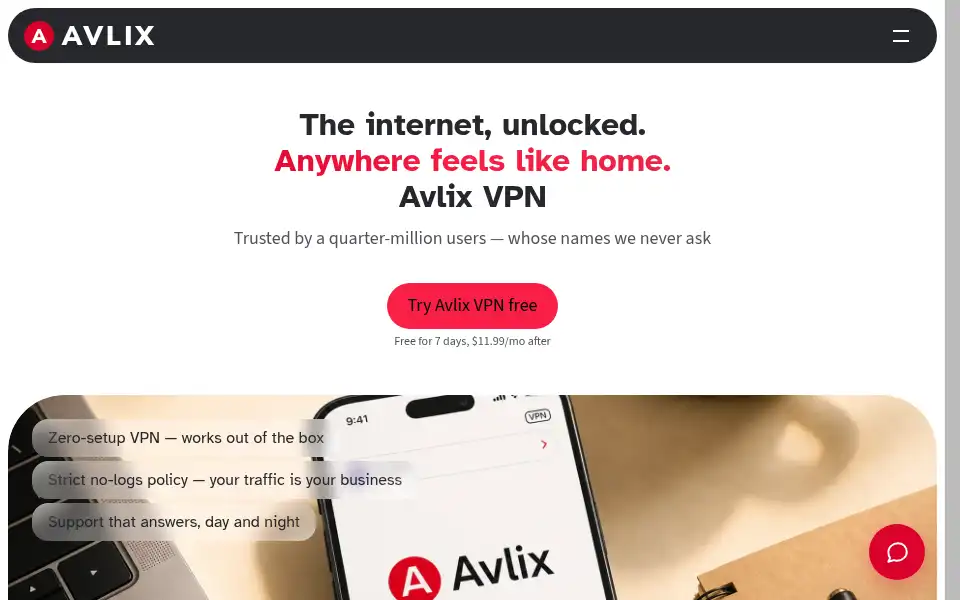 Screenshot of avlix.com