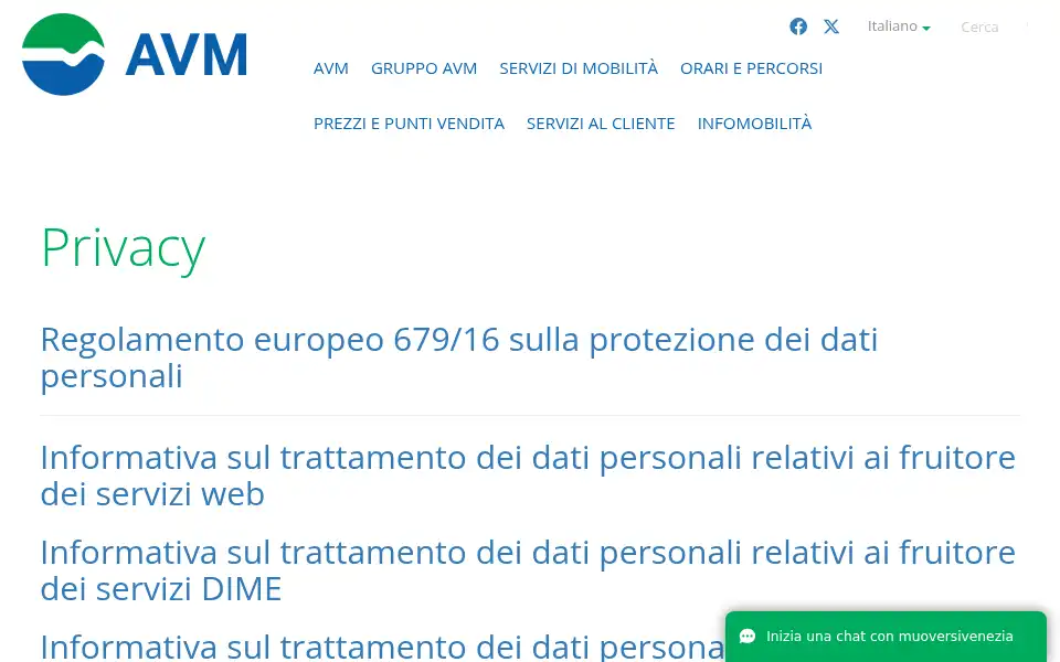 Screenshot of avm.avmspa.it