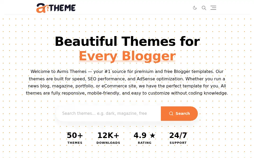 Screenshot of avmsthemes.top