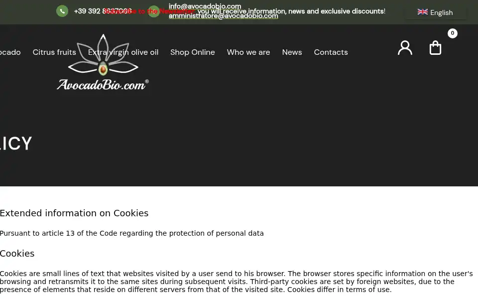 Screenshot of avocadobio.com